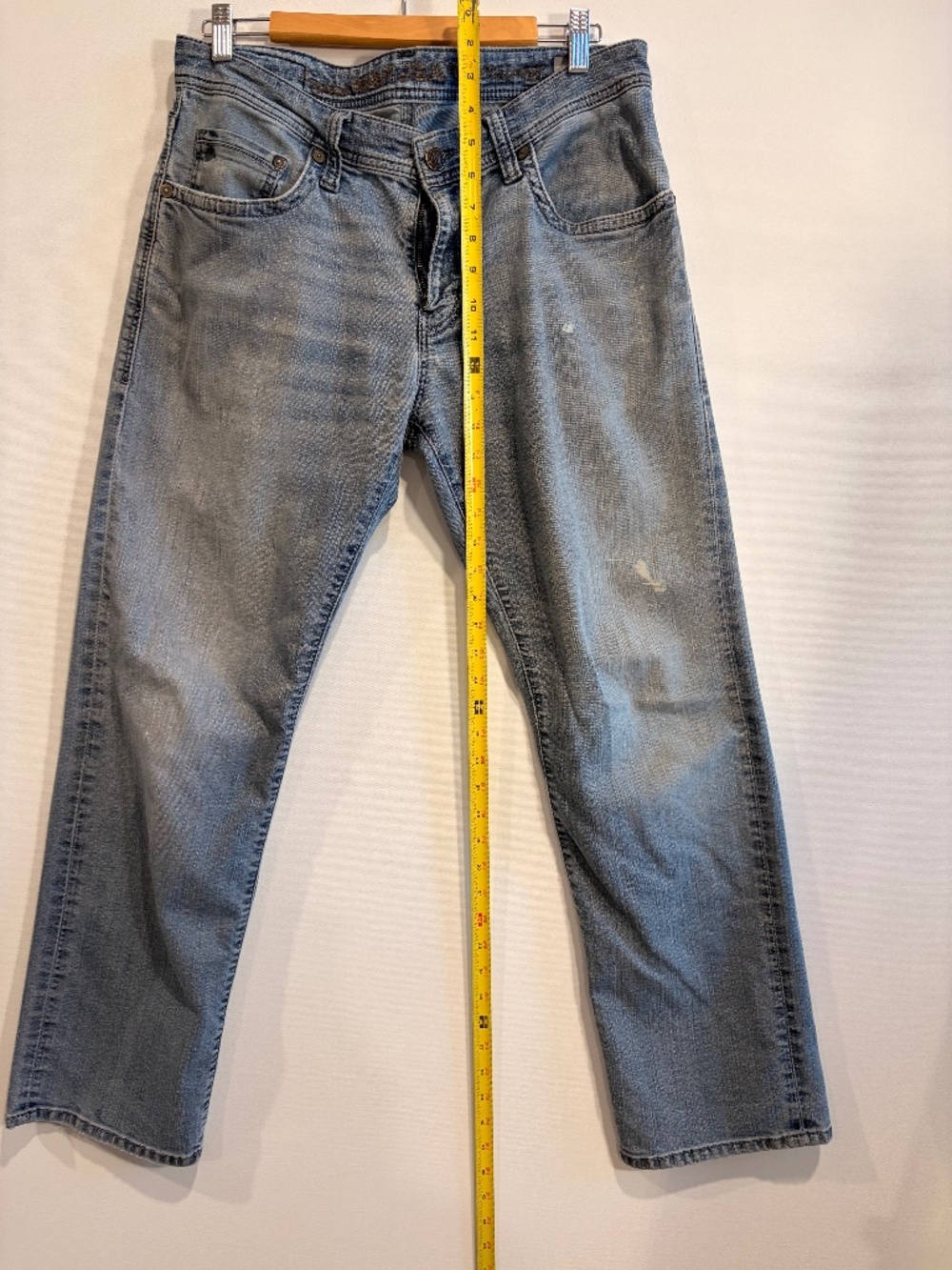 Mavi Men’s Josh Jeans 34x30 Light Wash Straight Leg Denim